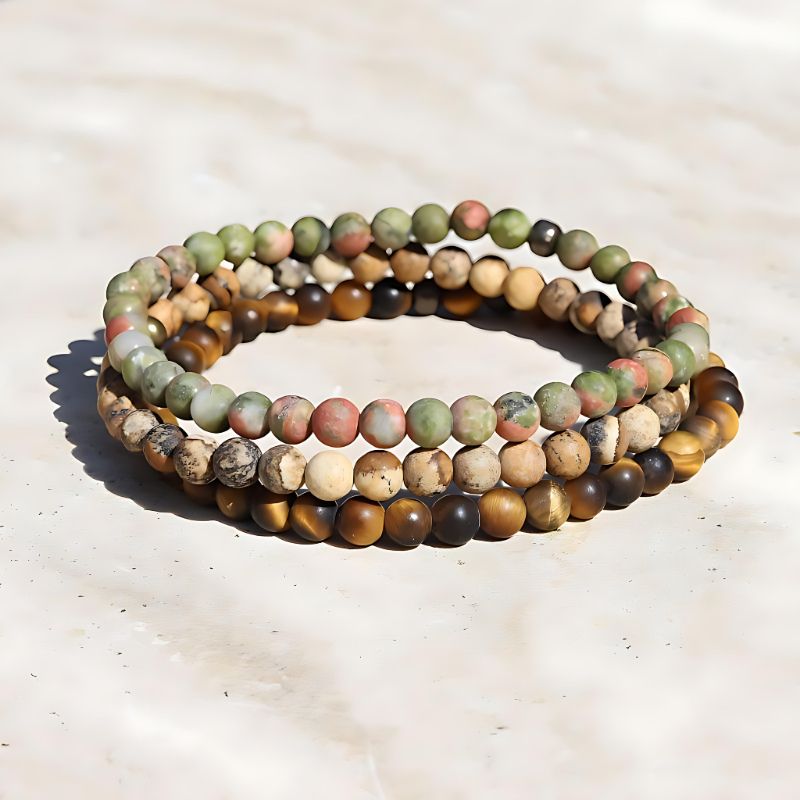 Natural Obsidian Stone Tiger's Eye Bracelet-Healing outlet Balancing Calm Bracelet