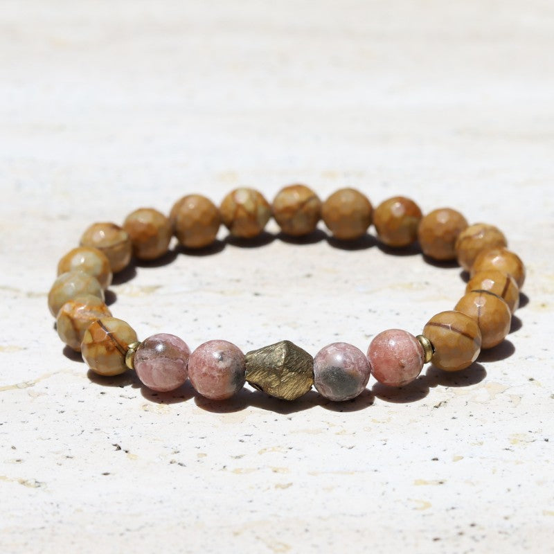 Argentina Rhodochrosite & Jasper Bracelet *Final Sale*