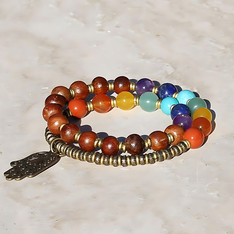 Chakra wrist mala