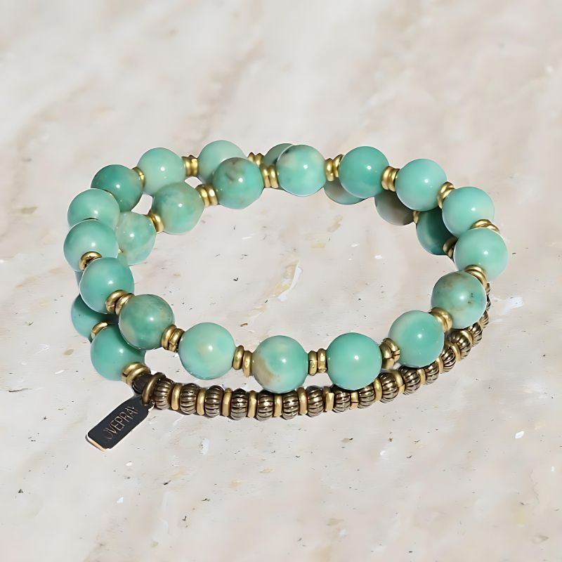 Chrysoprase wrist mala