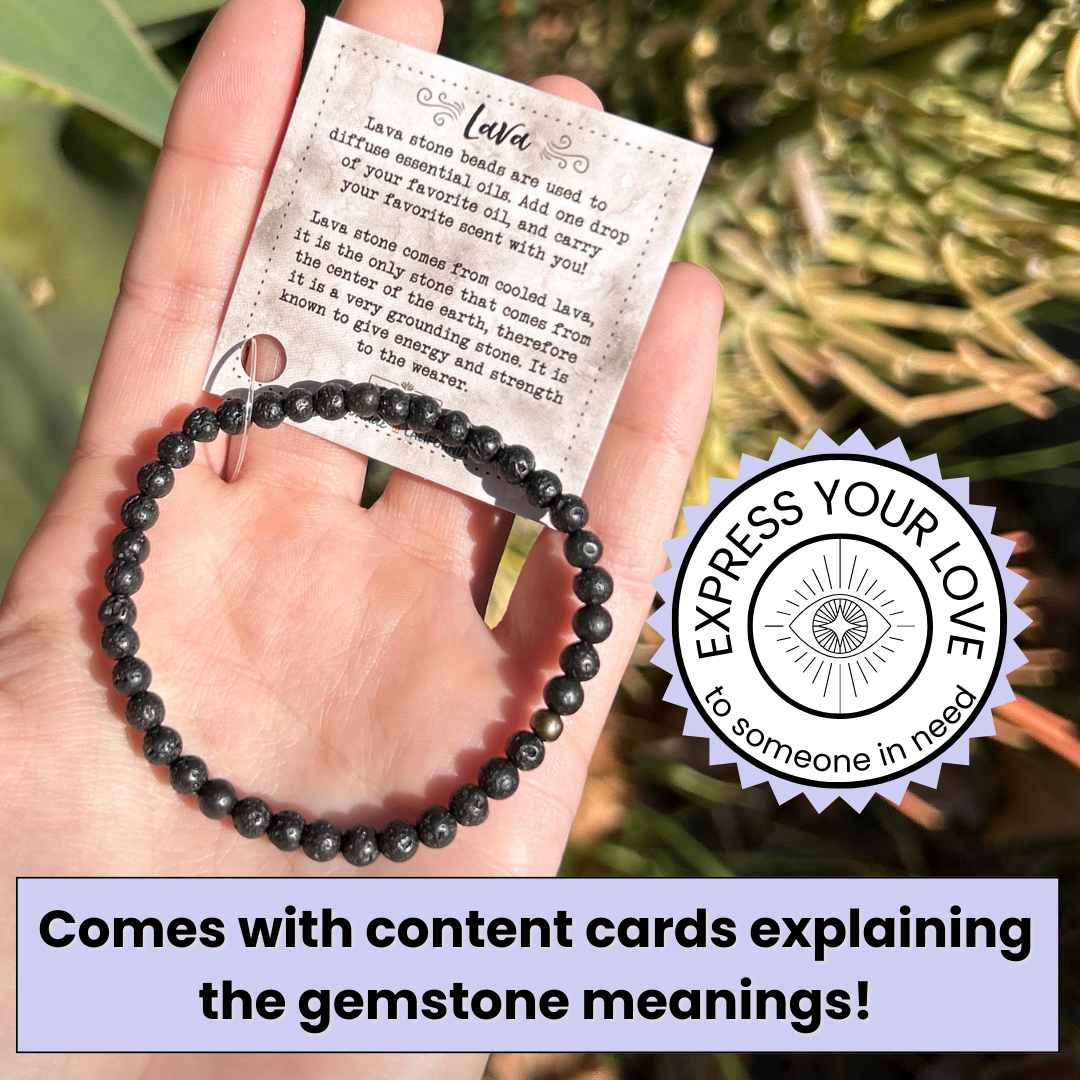 Genuine Lava delicate bracelet with meaning cards 