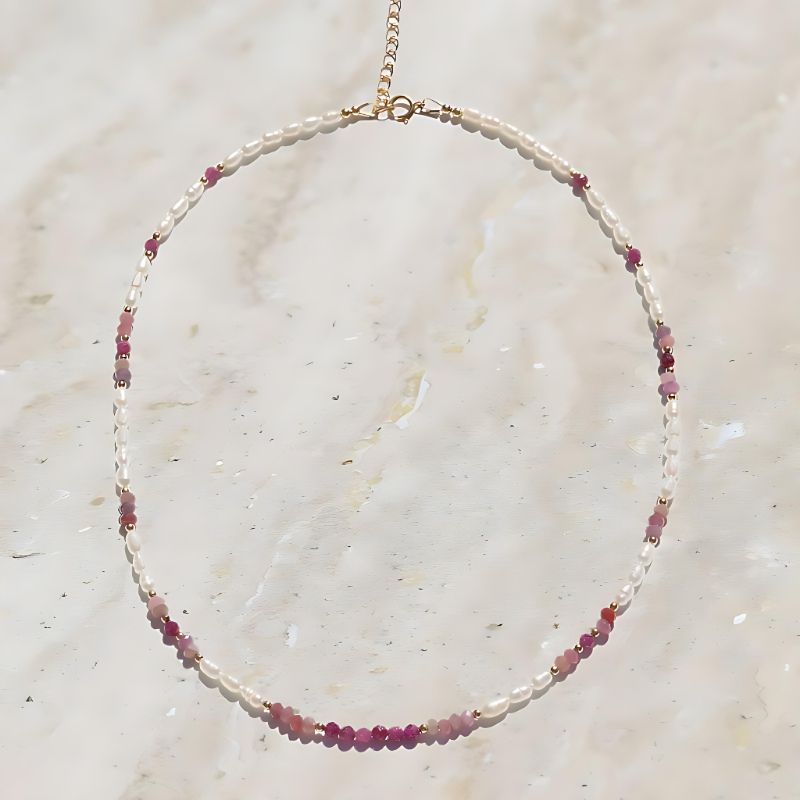 Ruby and Pearl luxury Necklace