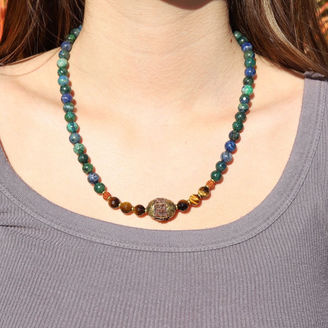 Azurite & Rudraksha Necklace * Final Sale*