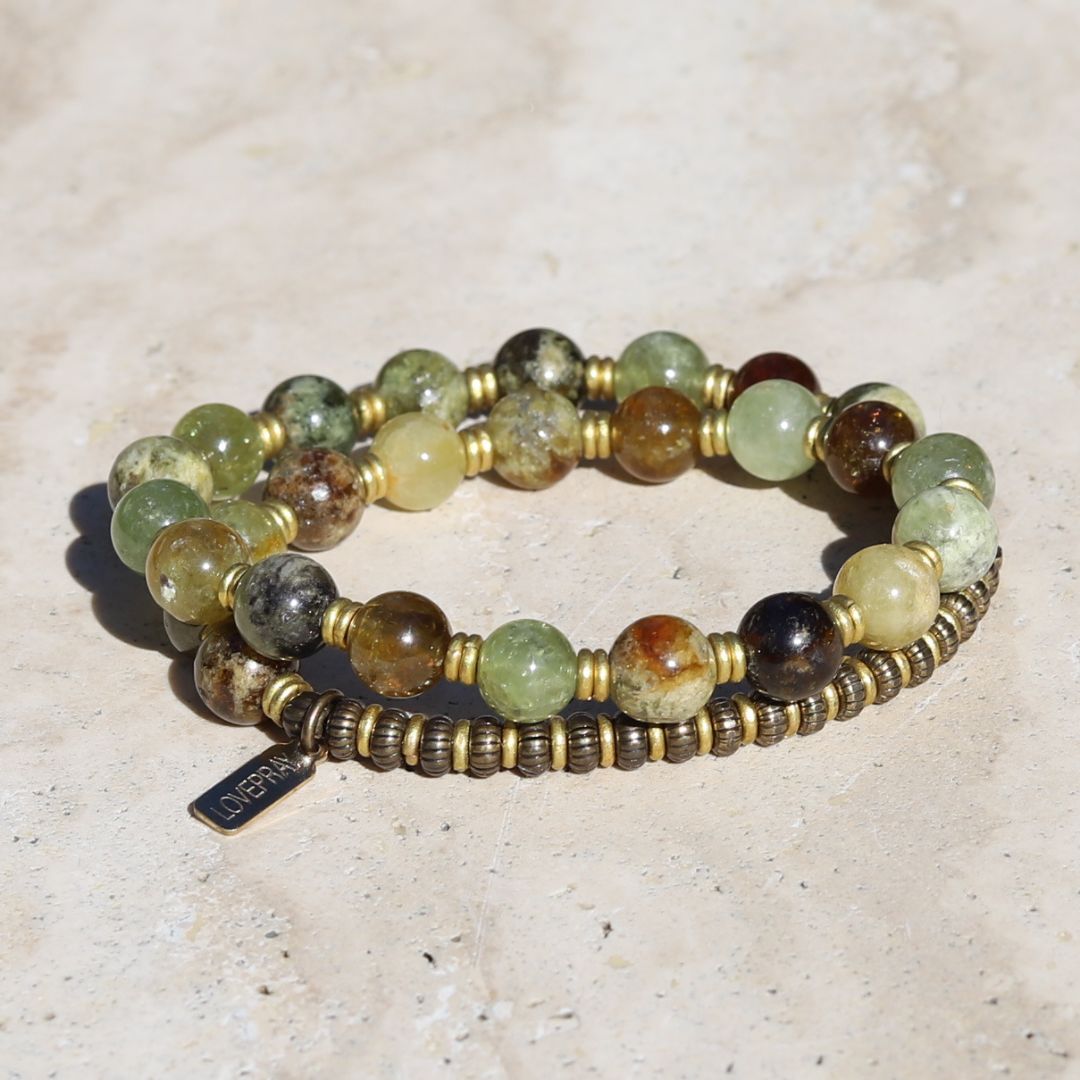 Tsavorite Wrist Mala Bracelet