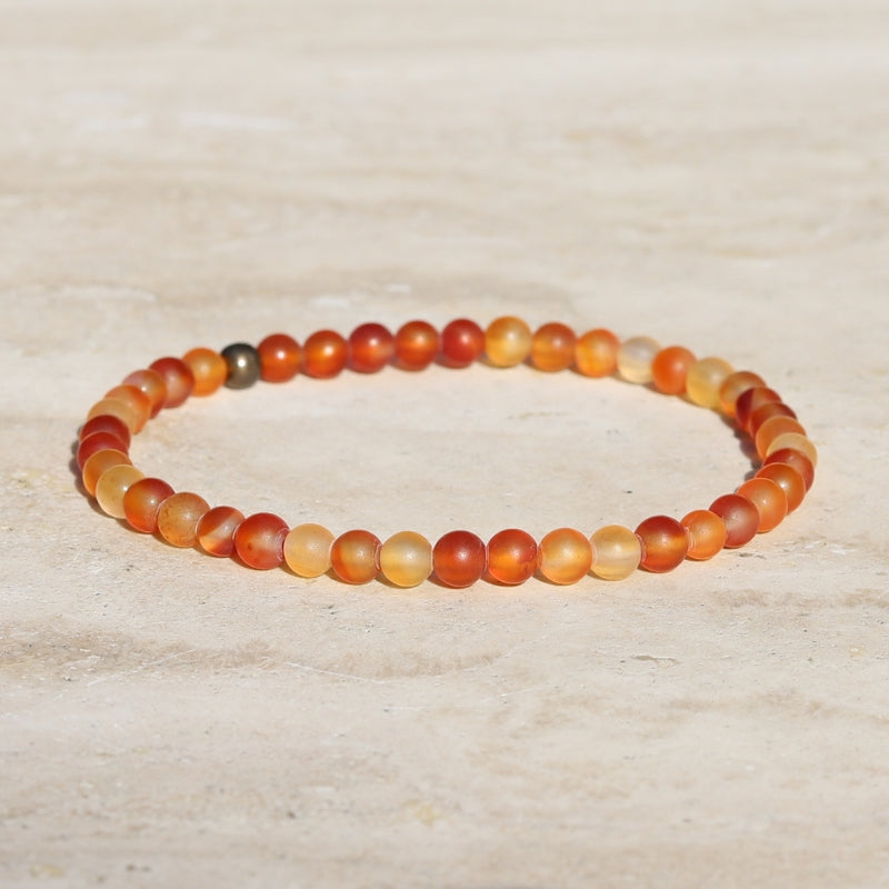 carnelian matte bracelet