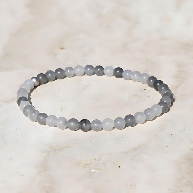 cloudy quartz delicate bracelet