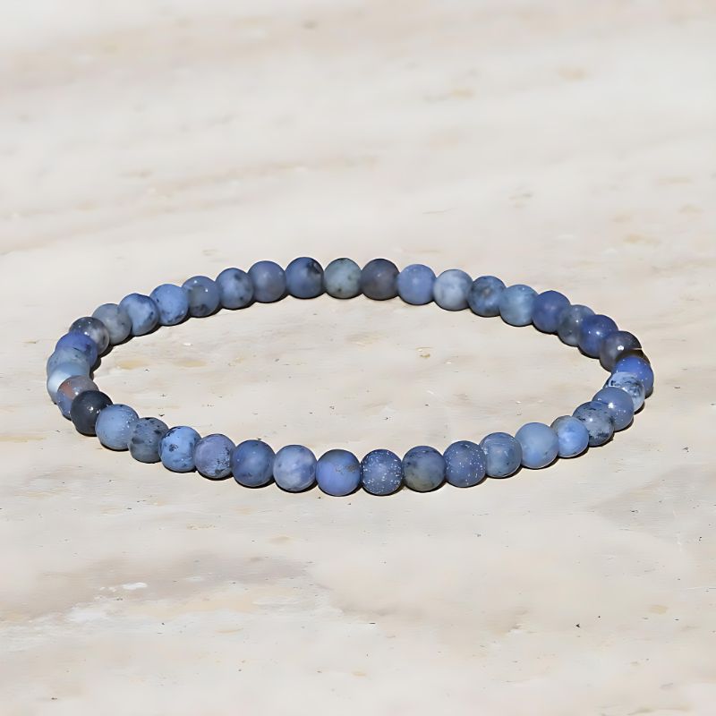 dumortierite matte bracelet