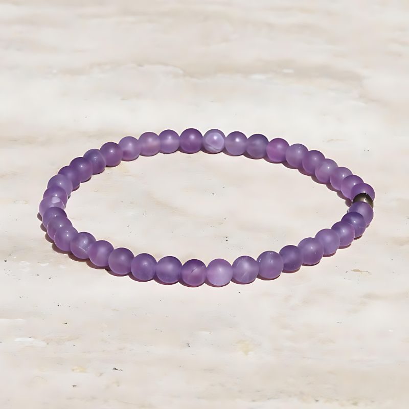 matte amethyst delicate bracelet