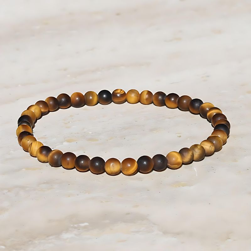 matte tigers eye delicate bracelet