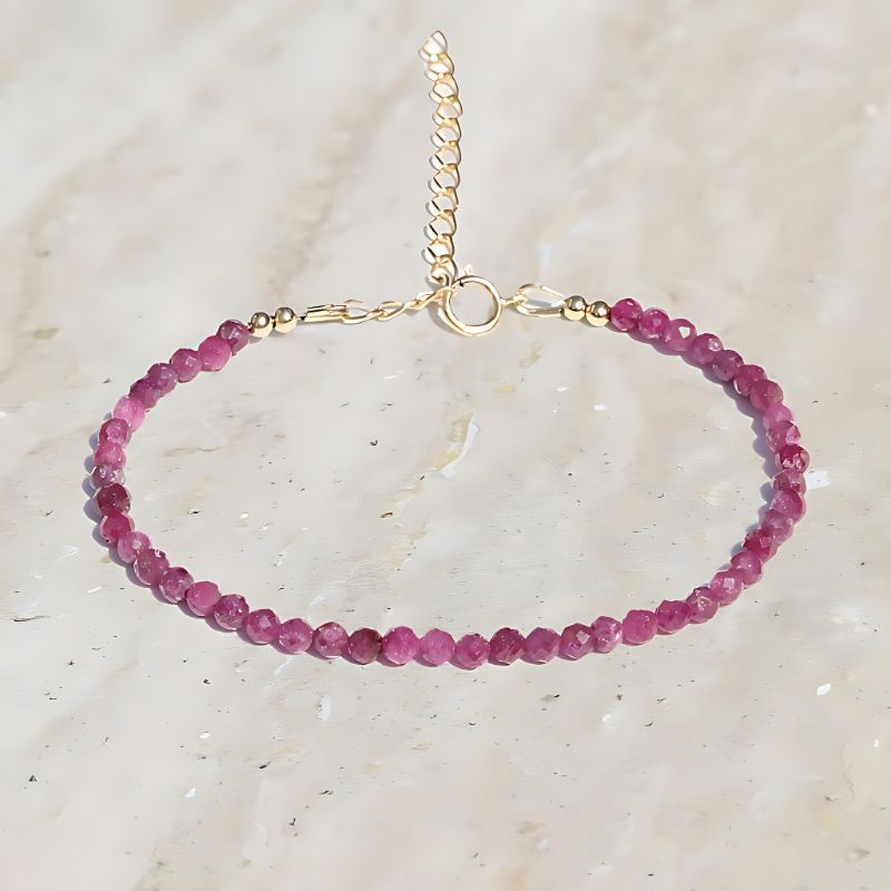 ruby delicate anklet