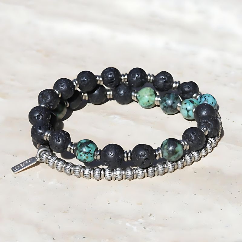 throat chakra men's bracelet