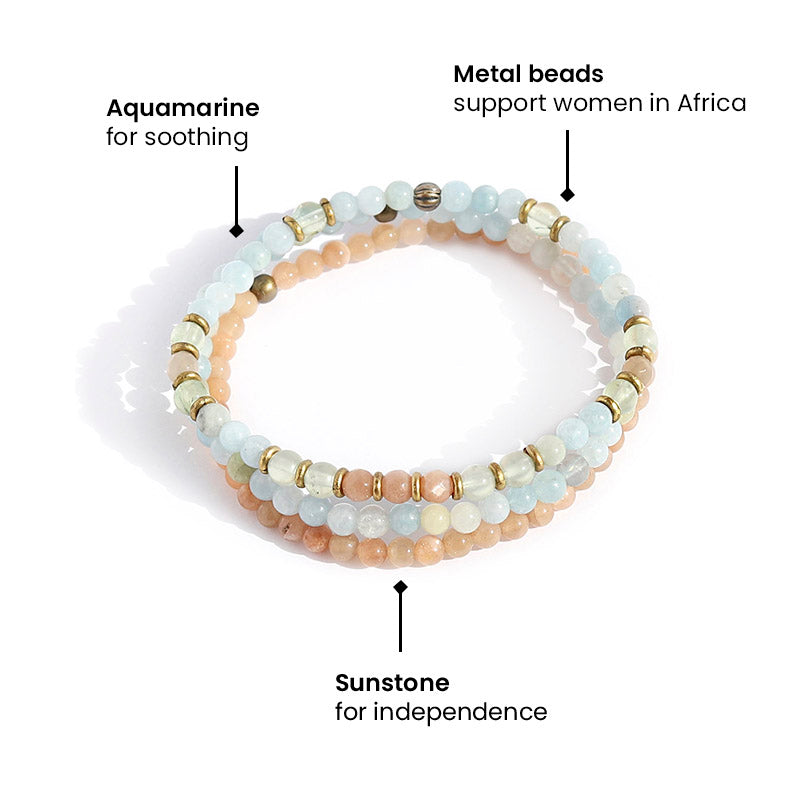 Meaningful Gemstone Beaded Bracelet Set