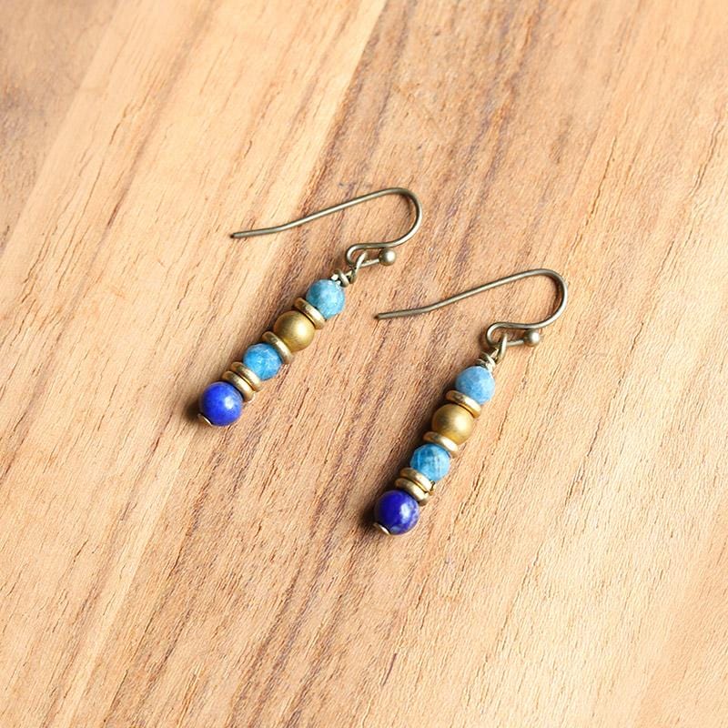 Lapis Lazuli and Apatite Earrings