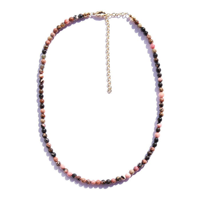 Rhodonite Beaded Necklace – Lovepray jewelry