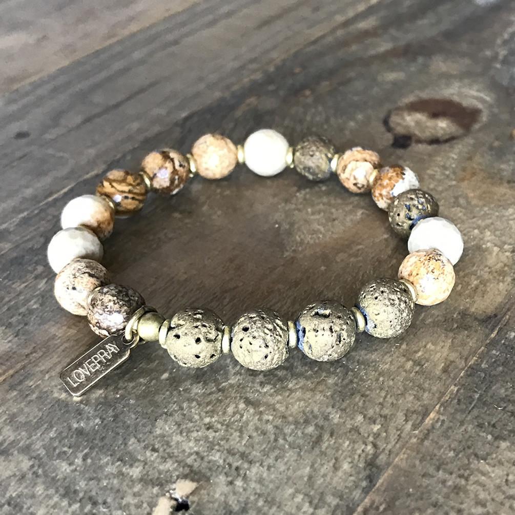 Protection Jasper Essential Oil Diffuser Bracelet