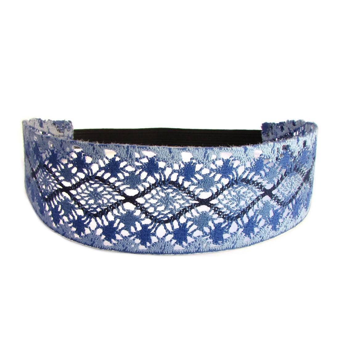 Headbands - Sky, Blue Boho Chic Crochet Headband