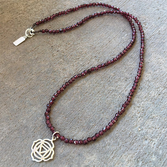 Root Chakra Necklace w/ Gold Chain #A214 - Welcome to Yoga Canada